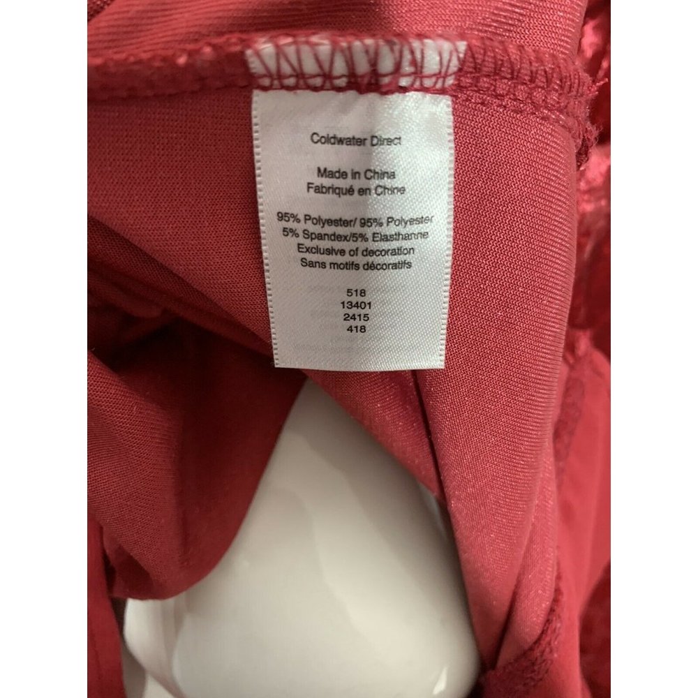 Coldwater Creek Women's S Red Velvet Blouse Shirt - Picture 2 of 5